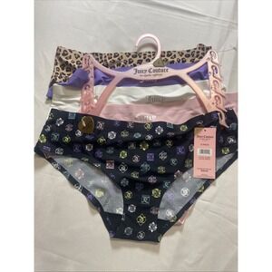 5 NEW JUICY COUTURE JC4465 5PKDN MF NO PANTY LINES HIPSTER PANTIES L